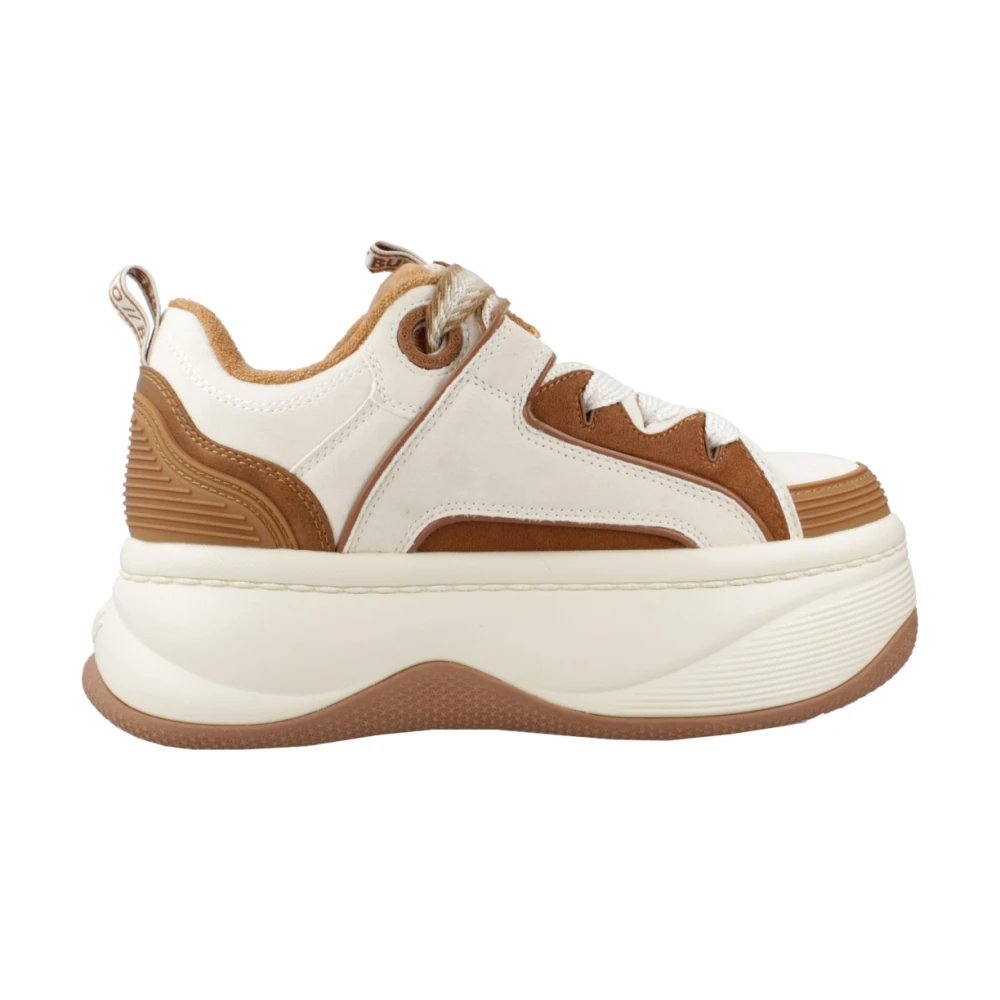 Buffalo Platform Sneakers Beige, Dam