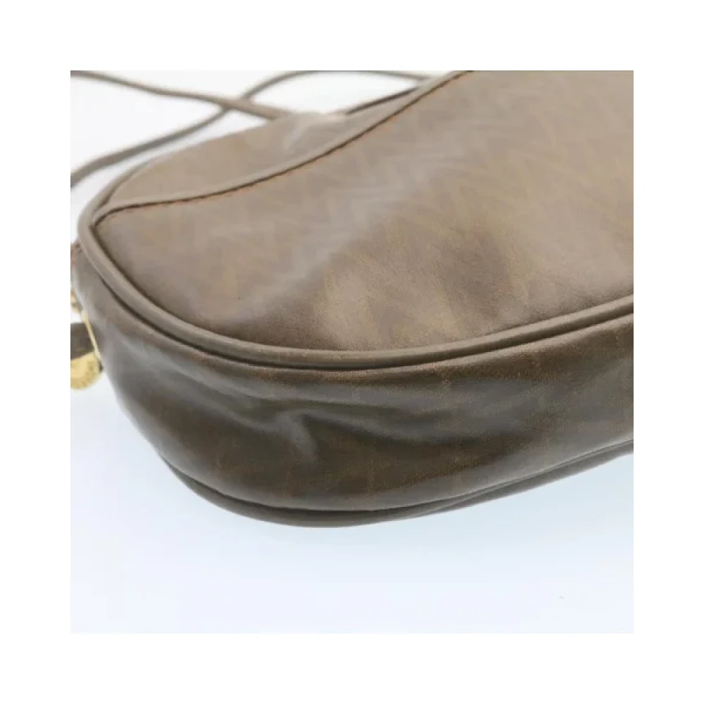 Valentino Vintage Pre-owned Canvas shoulder-bags Brown Dames