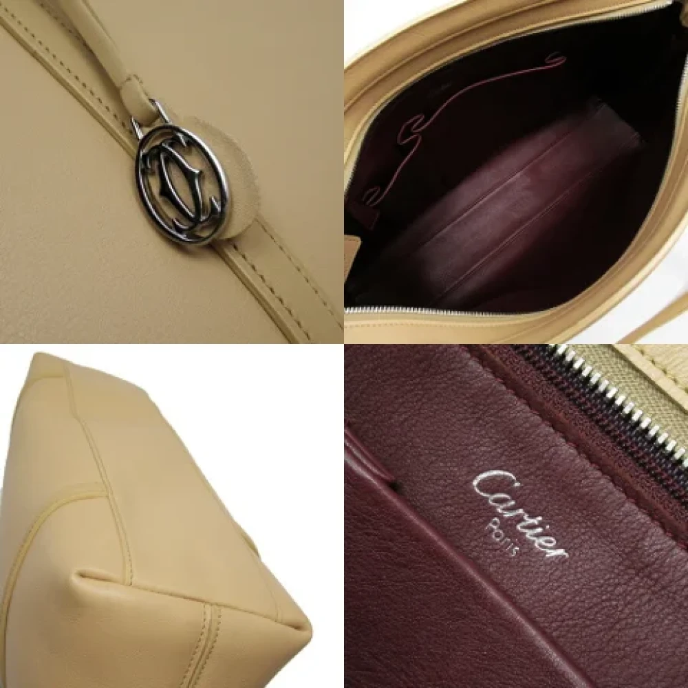 Cartier Vintage Pre-owned Fabric shoulder-bags Brown Dames