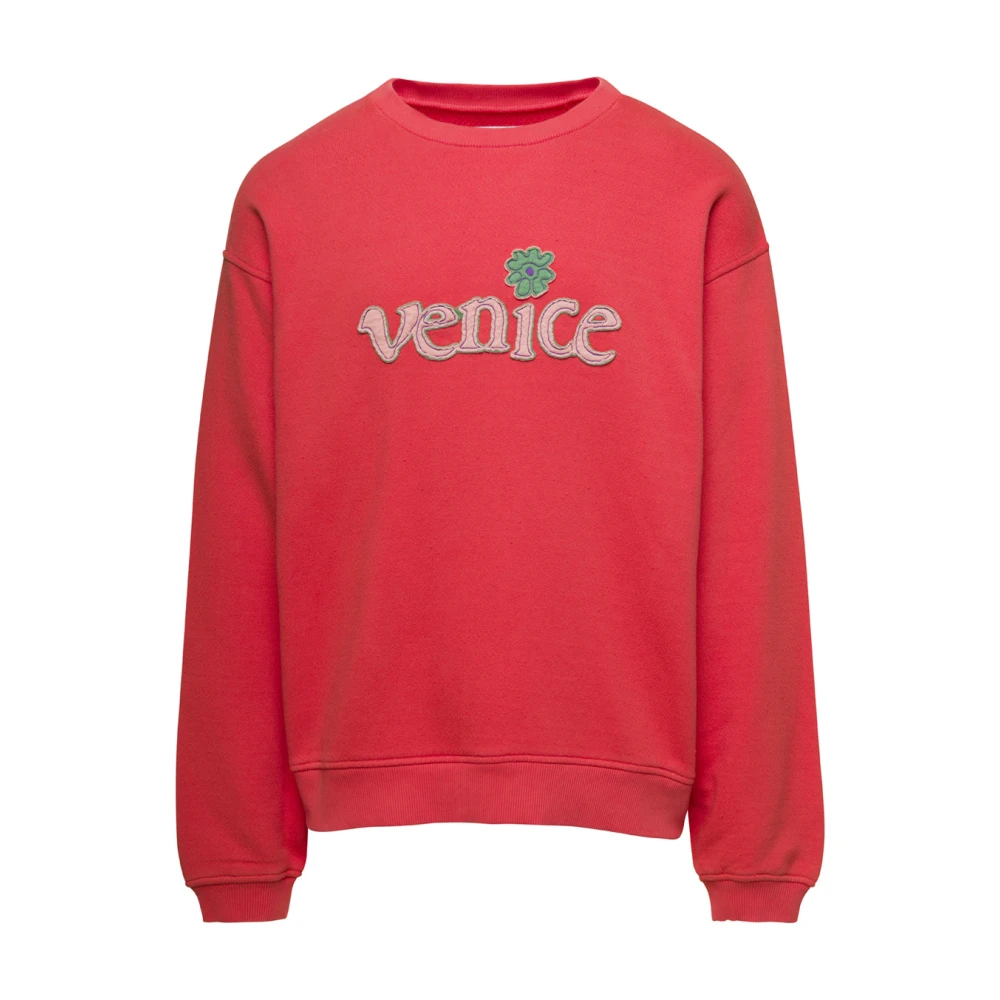 ERL Venice Crewneck Sweatshirt in Rood Red Heren