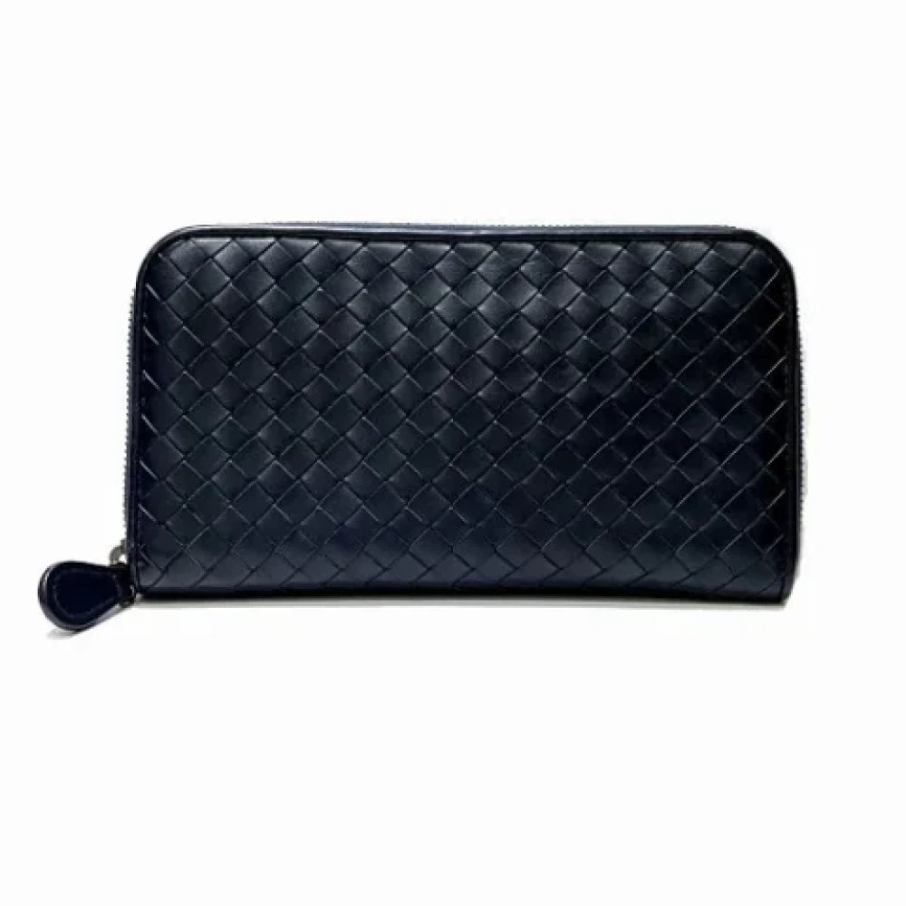Bottega Veneta Vintage Pre-owned Leather wallets Blue Dames