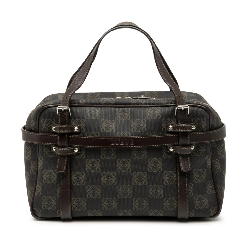 Loewe Pre-Owned Women's Brown Pre-Owned Structured Top Handle Bag