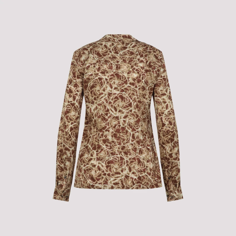 Dries Van Noten Nude & Neutrals Stijlvolle Shirt Brown Dames