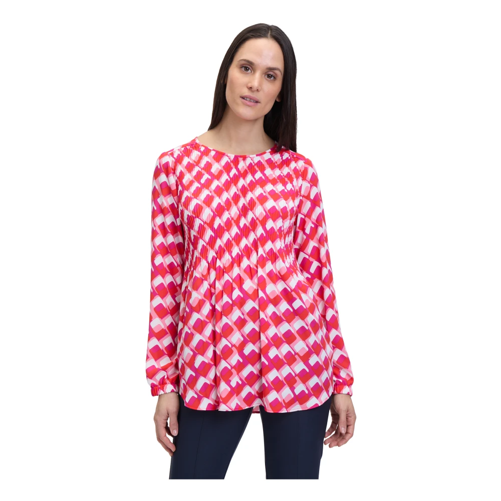 Betty Barclay Geplooide Slipblouse Red Dames