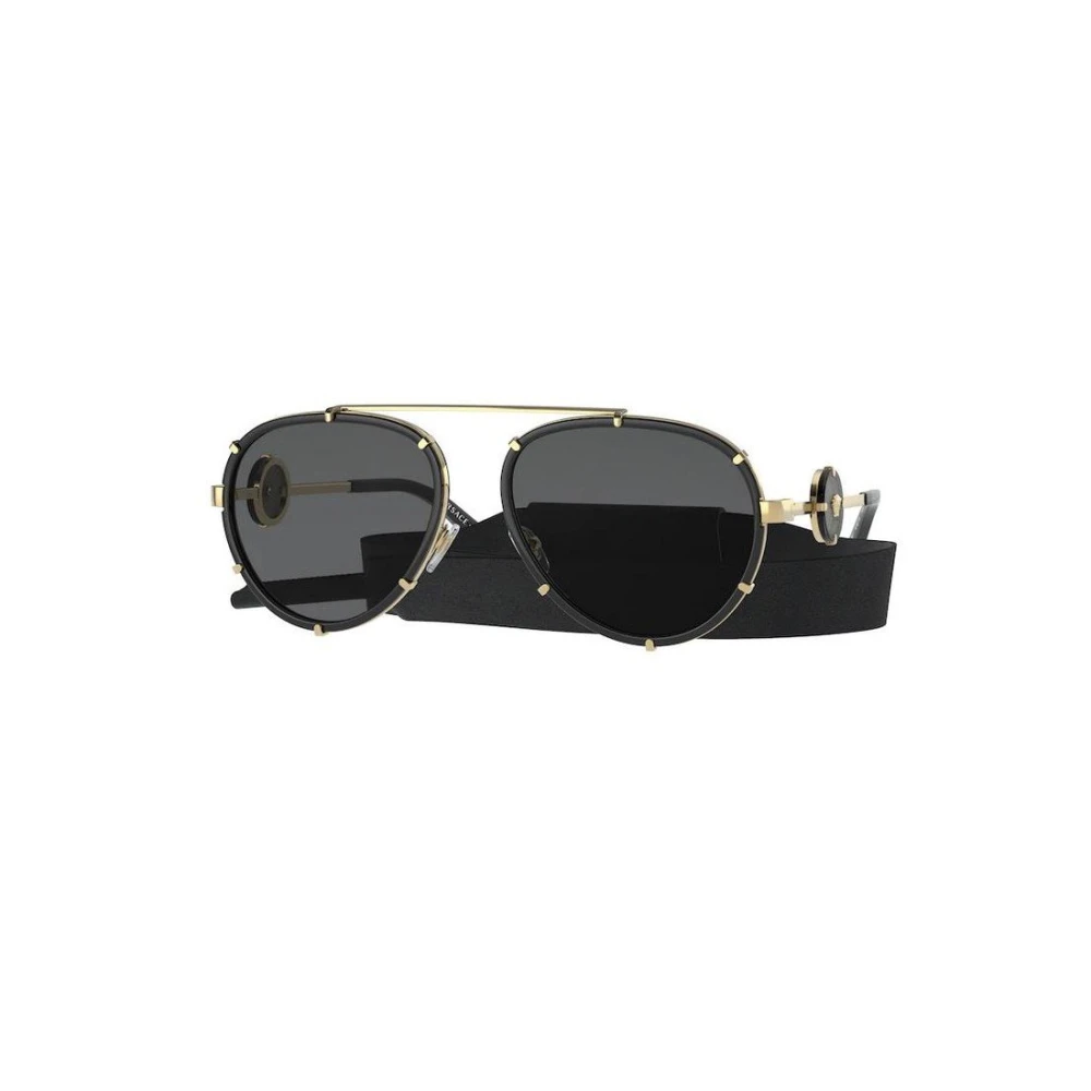Versace Vintage Icon Pilot Clip-On Sunglasses - Female - Sunglasses - Black - 61 Mm - Accessories - Image 1