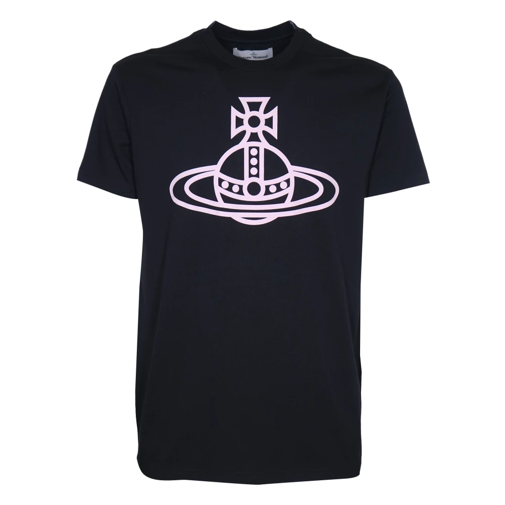 Vivienne Westwood Zwarte T-shirts en Polos met Orb Logo Print Black Heren