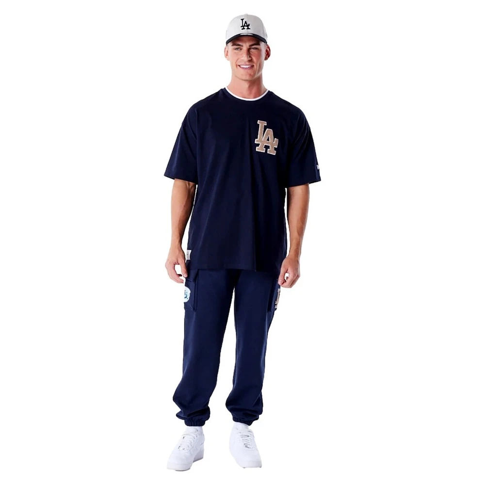 new era Dodgers World Series Drop Shoulder Tee Blue Heren