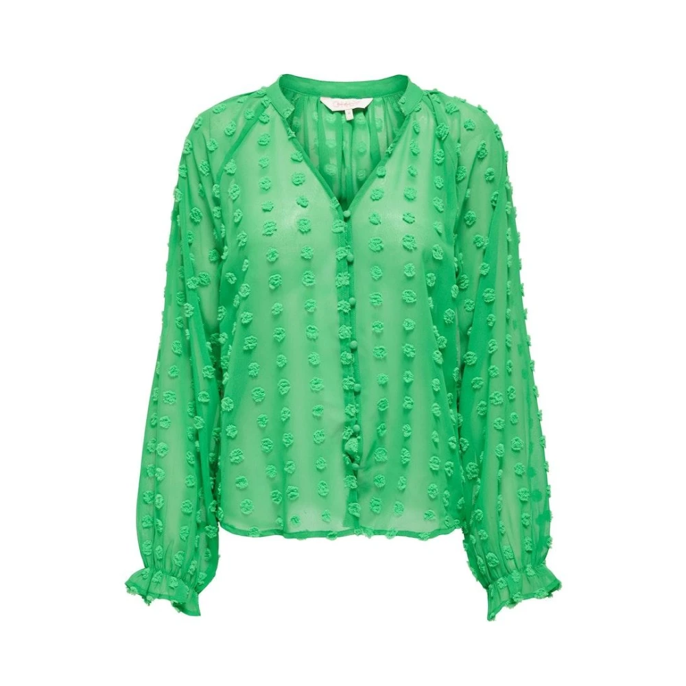 Only Dobby Life Button Top Green Dames