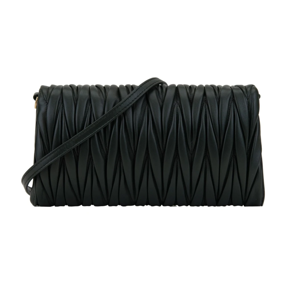 Miu Leren Schoudertas Magnetische Knoop Green Dames
