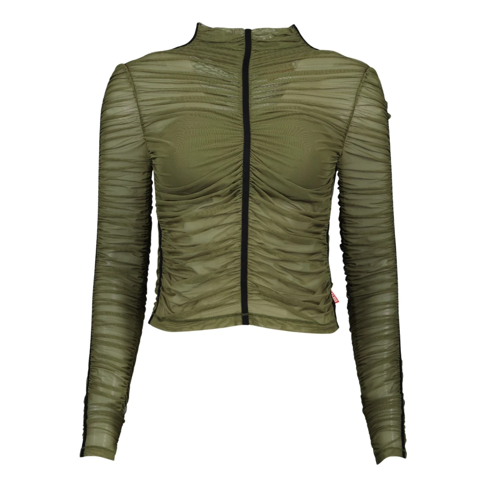 Diesel Groene T-Aiko Top Lente-Zomer 2025 Green Dames