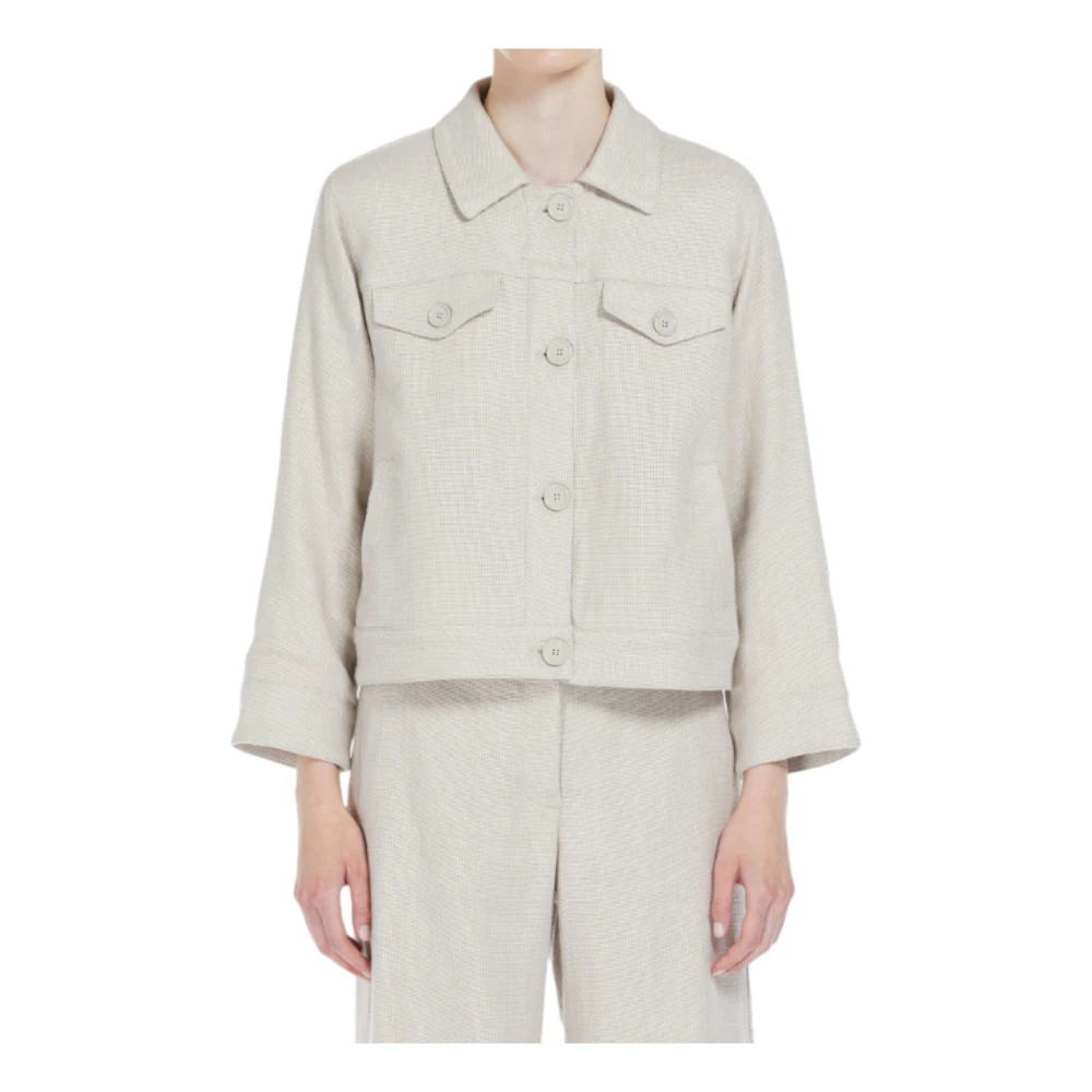 Max Mara Yvonne Offwhite Overhemdjasje White Dames