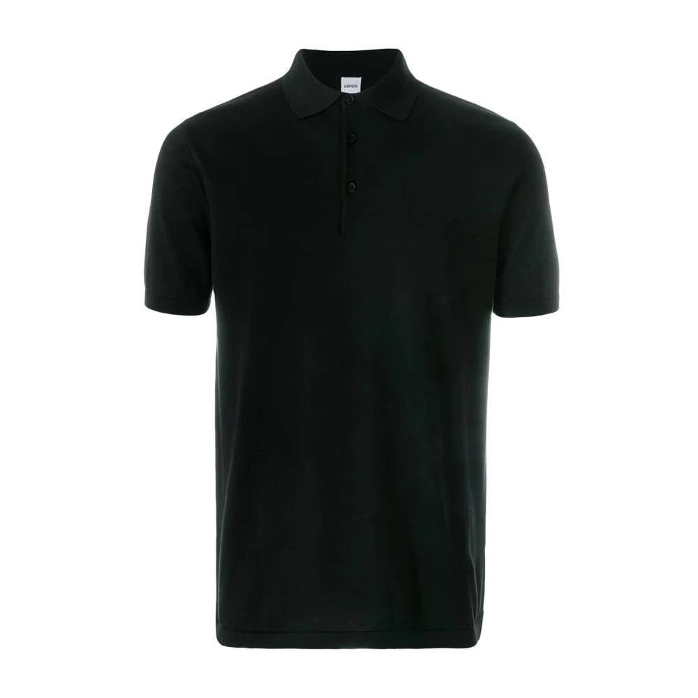 Aspesi Zwarte Polo Shirt voor Mannen Black Heren