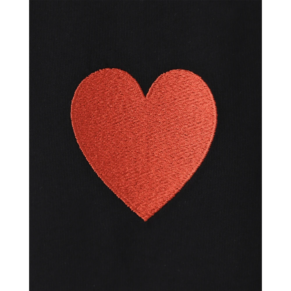 Moschino Biologisch Katoen Liefde Vertrouwen T-shirt Black Heren