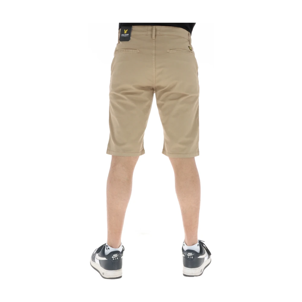 Lyle & Scott Casual Heren Shorts Lente Zomer Sh1814Ita Beige Heren
