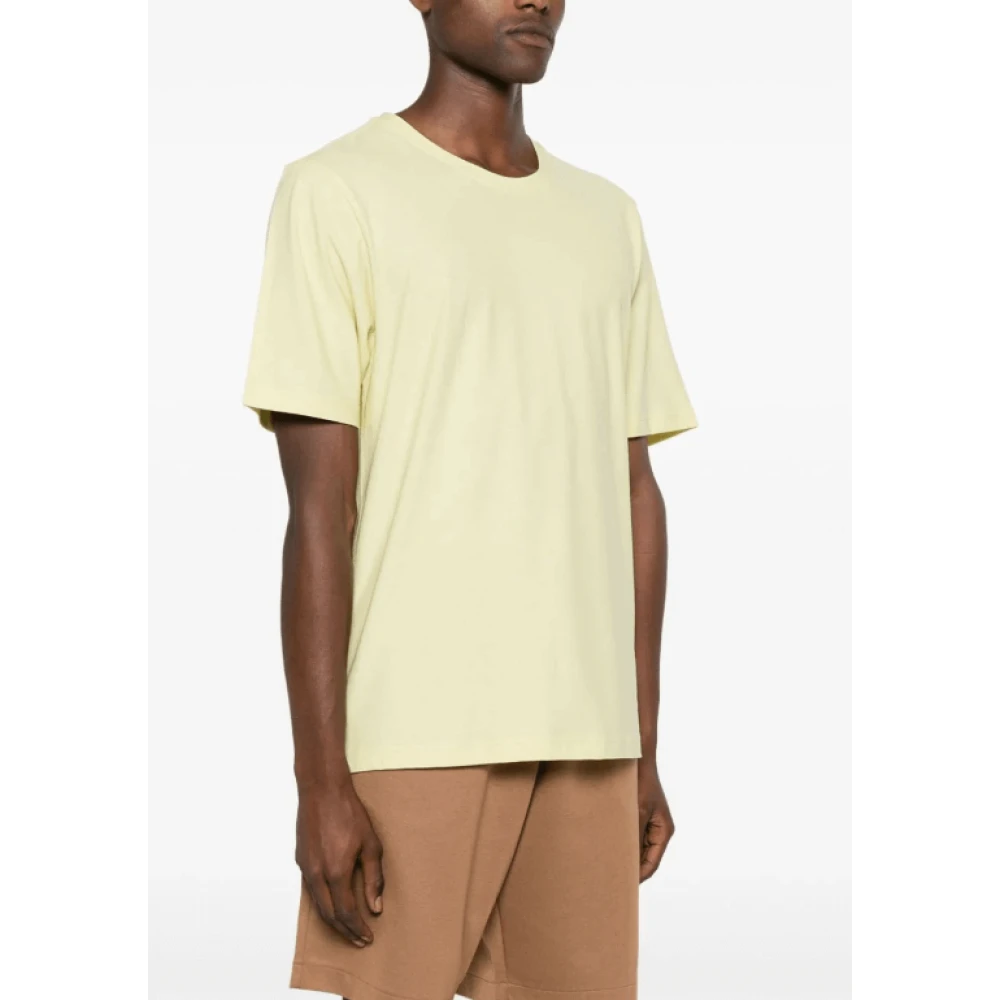 Lardini Pastelgele Katoenen T-shirt Lichtgewicht Jersey Yellow Heren