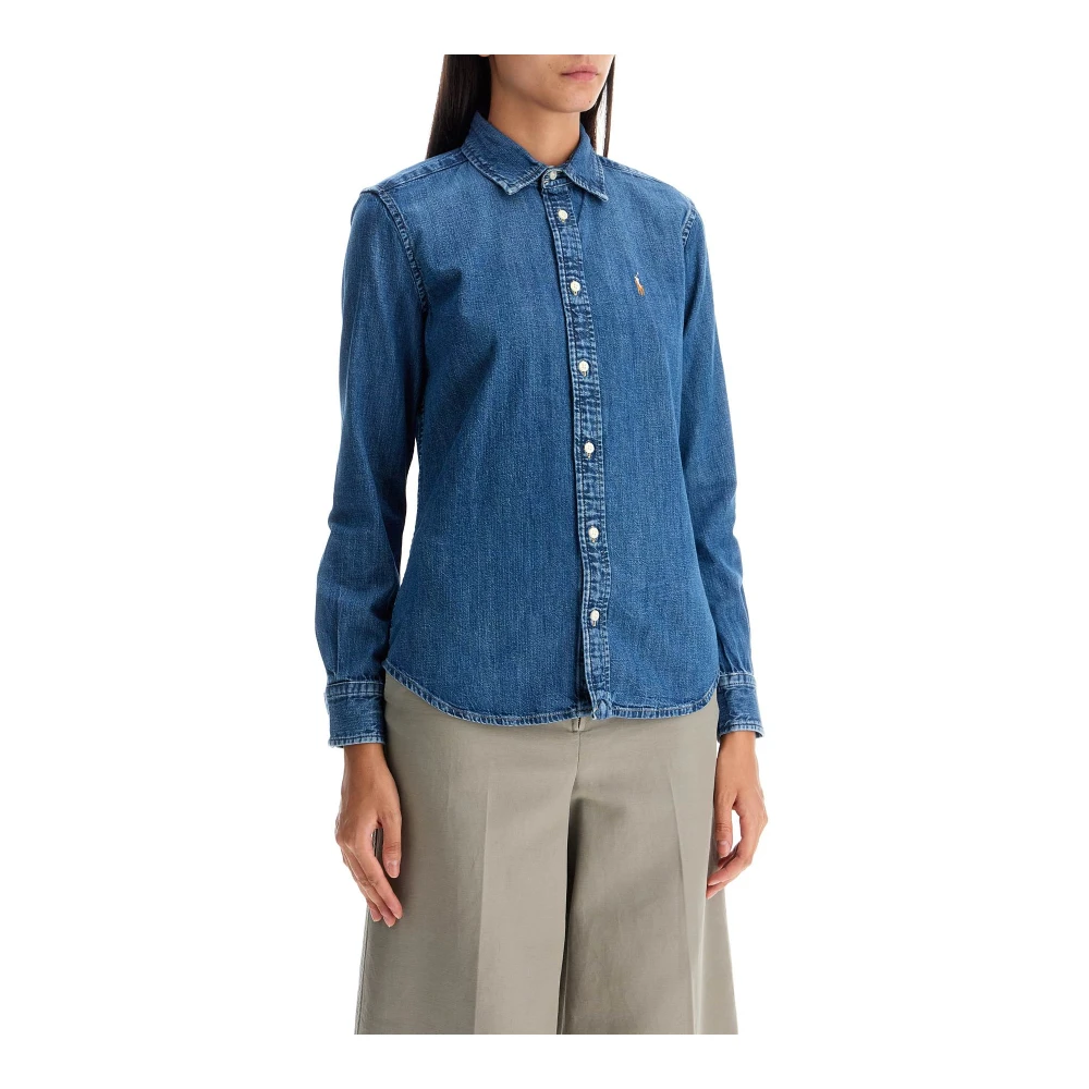 Polo Ralph Lauren Denim Slim Fit Shirt Blue Dames