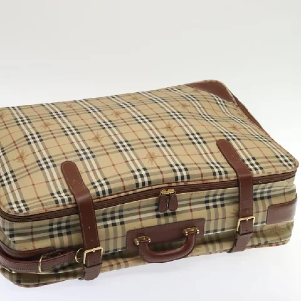 Burberry Vintage Pre-owned Leather travel-bags Beige Dames