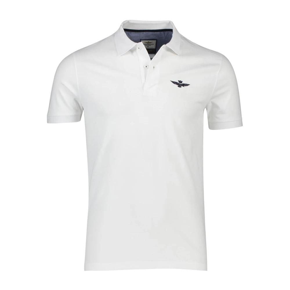 Aeronautica militare Witte poloshirt korte mouw White Heren