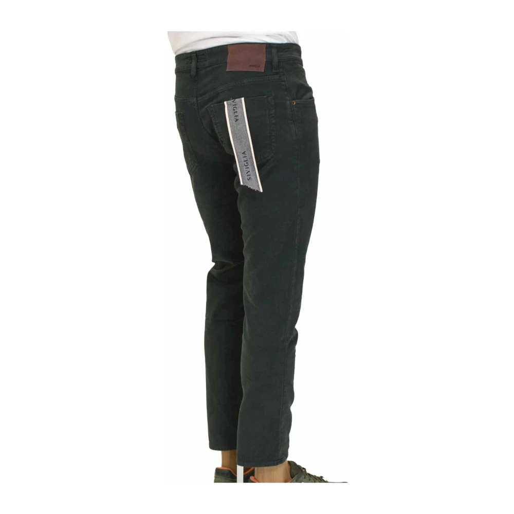 Siviglia 5-Pocket Jeans met Knopen Green Heren