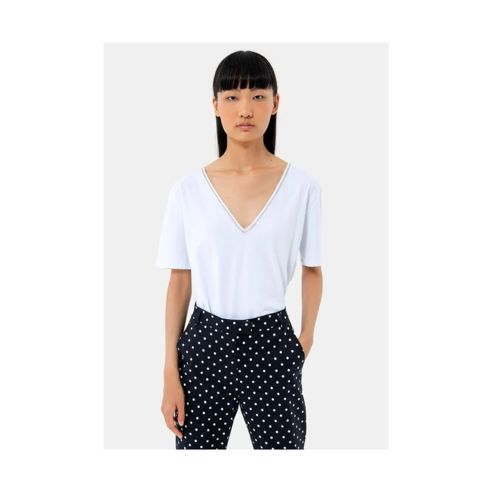 Fracomina Polka Dot Slim Broek Black Dames