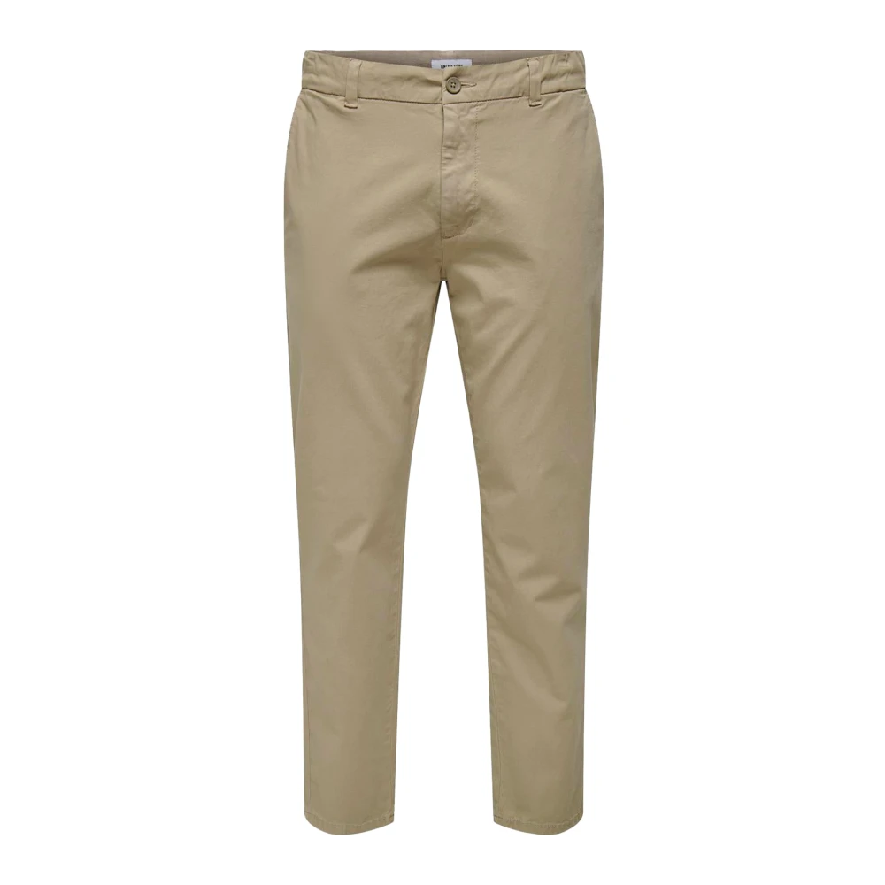 Only & Sons Men's Beige Chinos, W31 L32, Casual Regular Fit Trousers