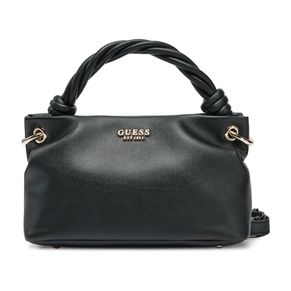 Guess Zwarte handtas met gevlochten handvat Black Dames