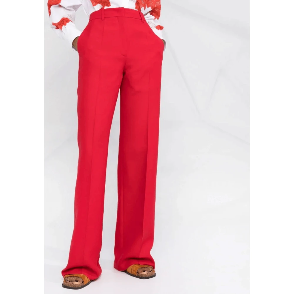 Valentino Wide Trousers Red Dames
