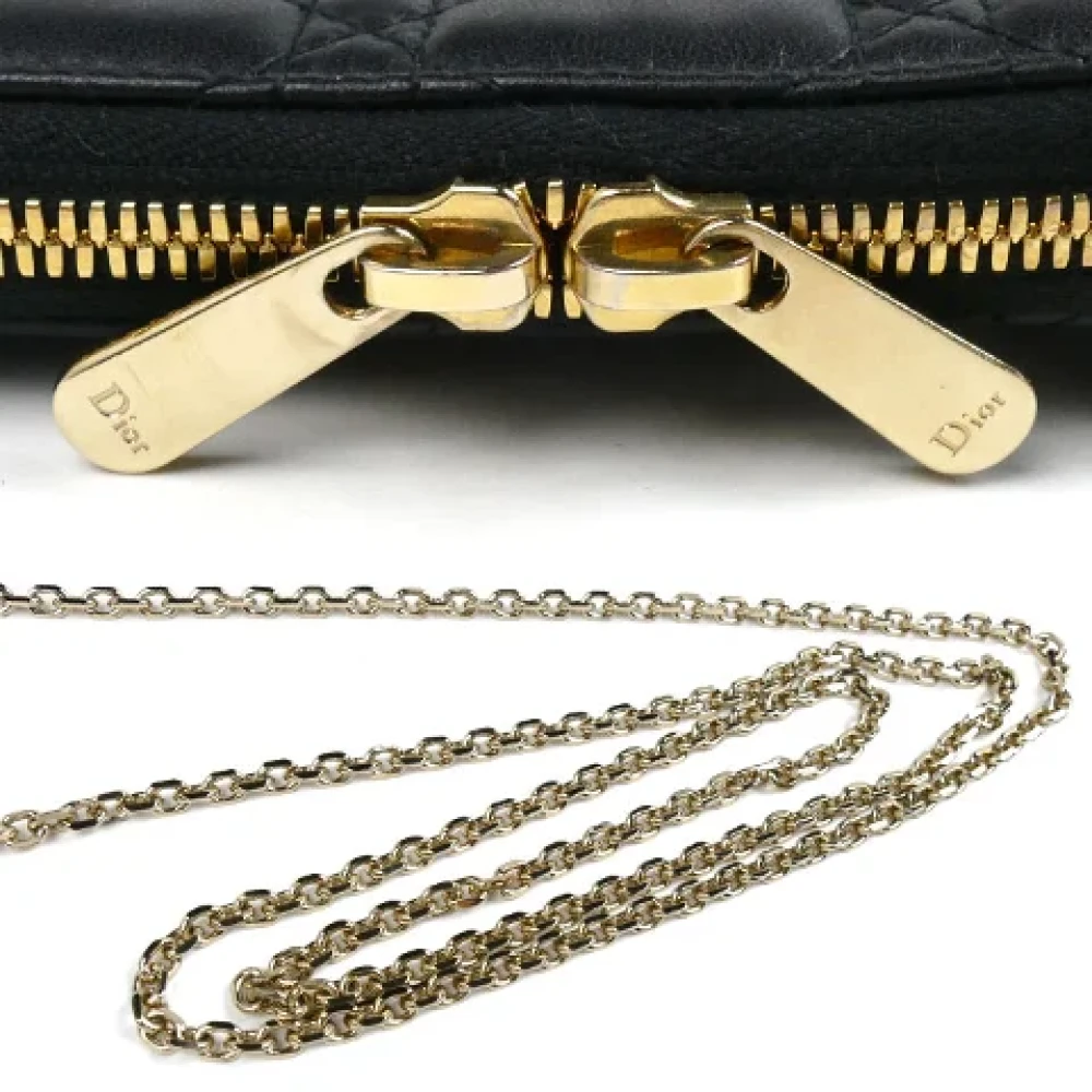 Dior Vintage Pre-owned Leather dior-bags Black Dames