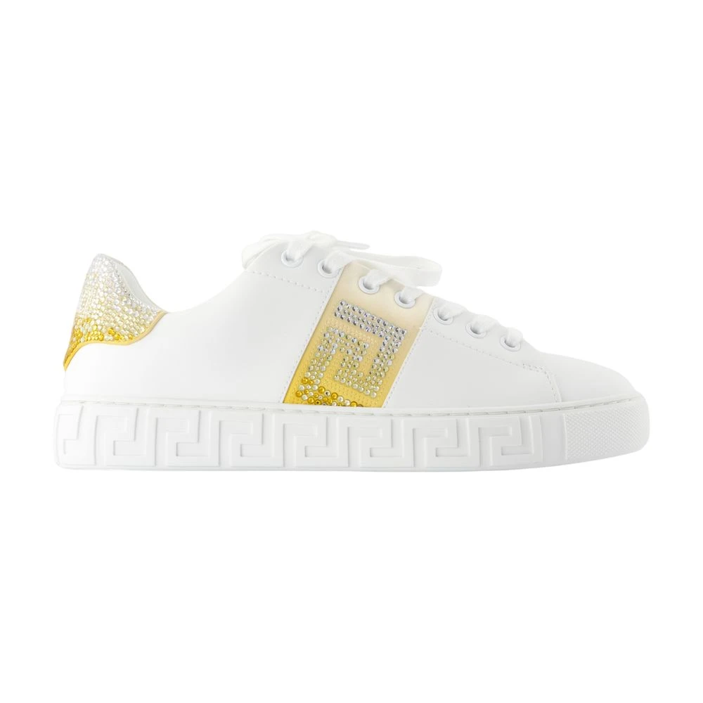 Versace Witte Zijden Bio Sneakers Dames Schoenen