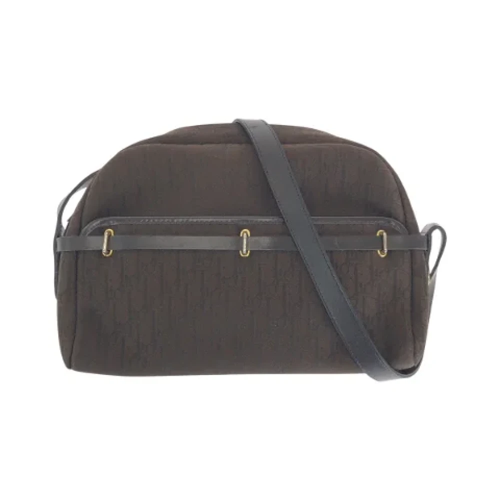 Dior Vintage Pre-owned Canvas crossbody-bags Brown Dames