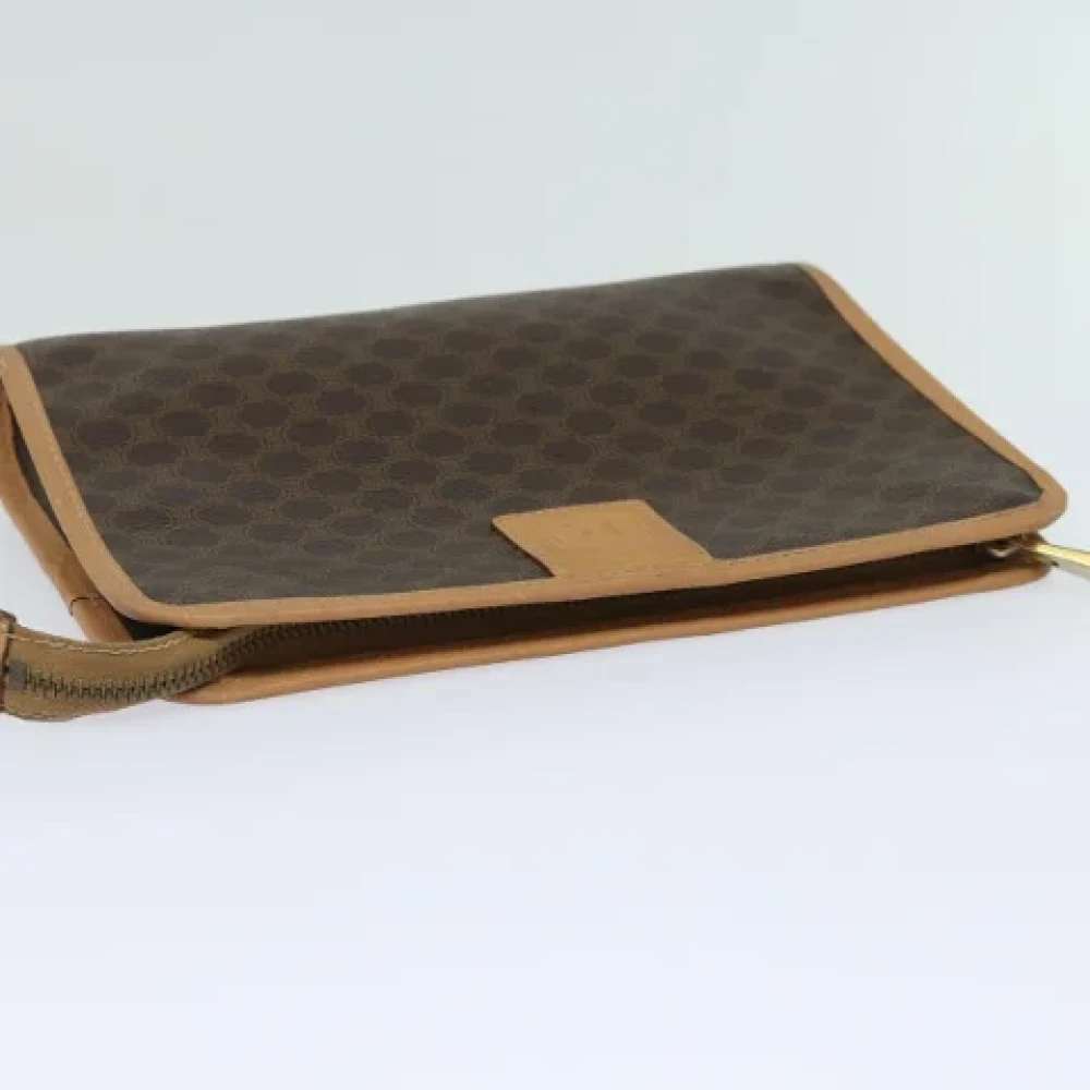 Celine Vintage Pre-owned Leather clutches Brown Unisex