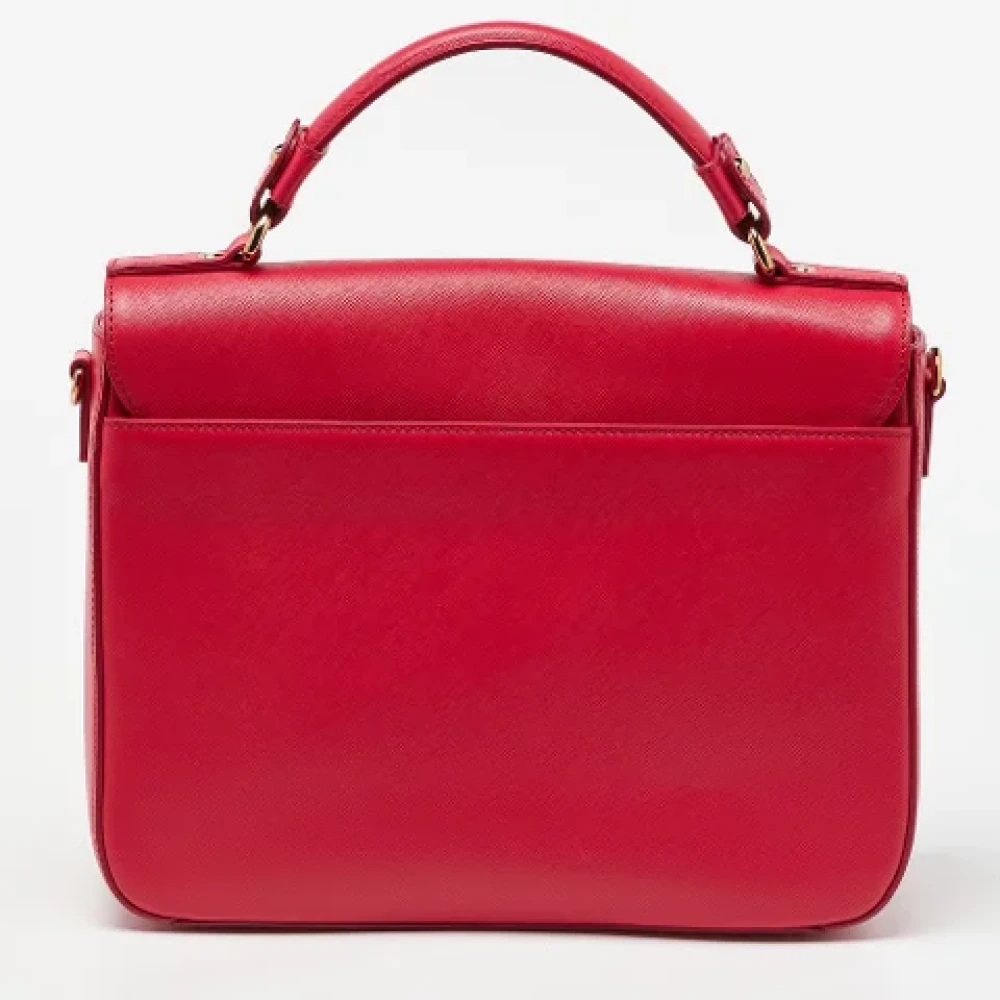 MCM Pre-owned Leather handbags Red Dames