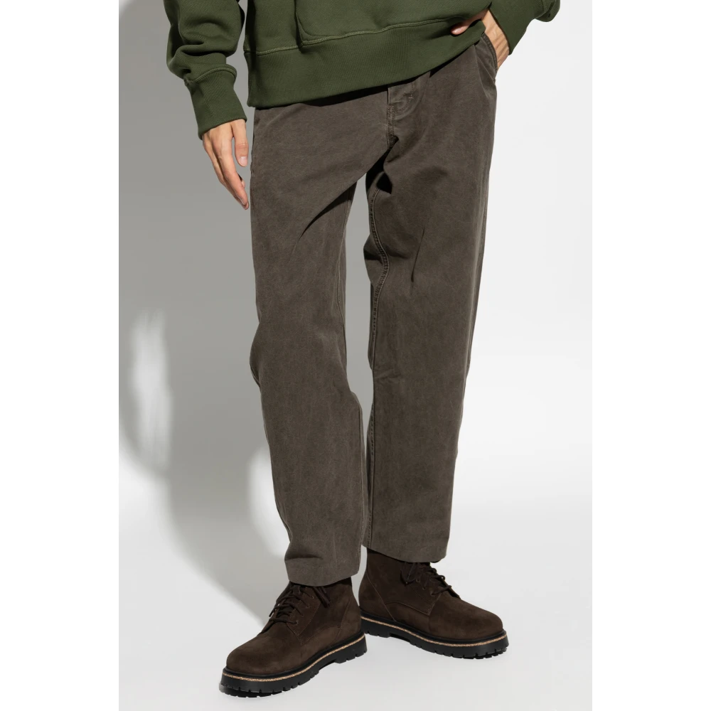 Kenzo Jeans met logopatch Brown Heren