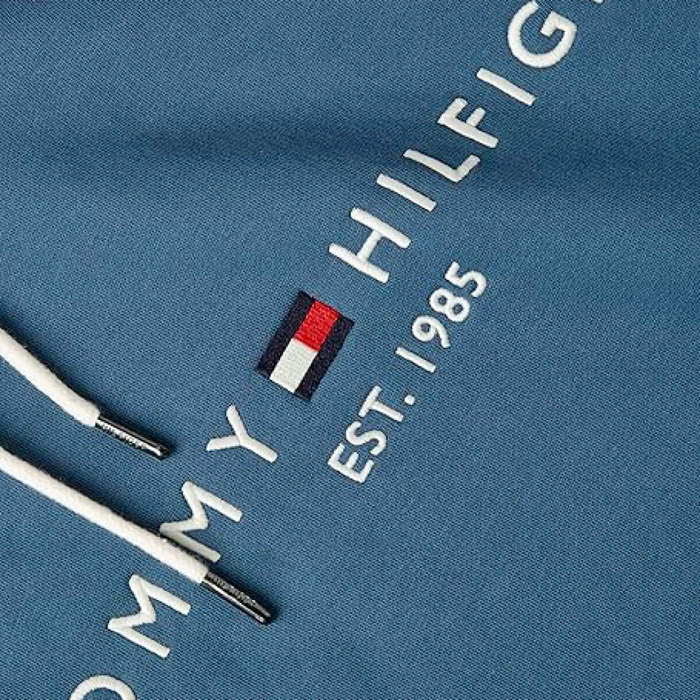 Tommy Hilfiger Blauwe Trui Katoen Polyester Mix Regular Fit Blue Heren