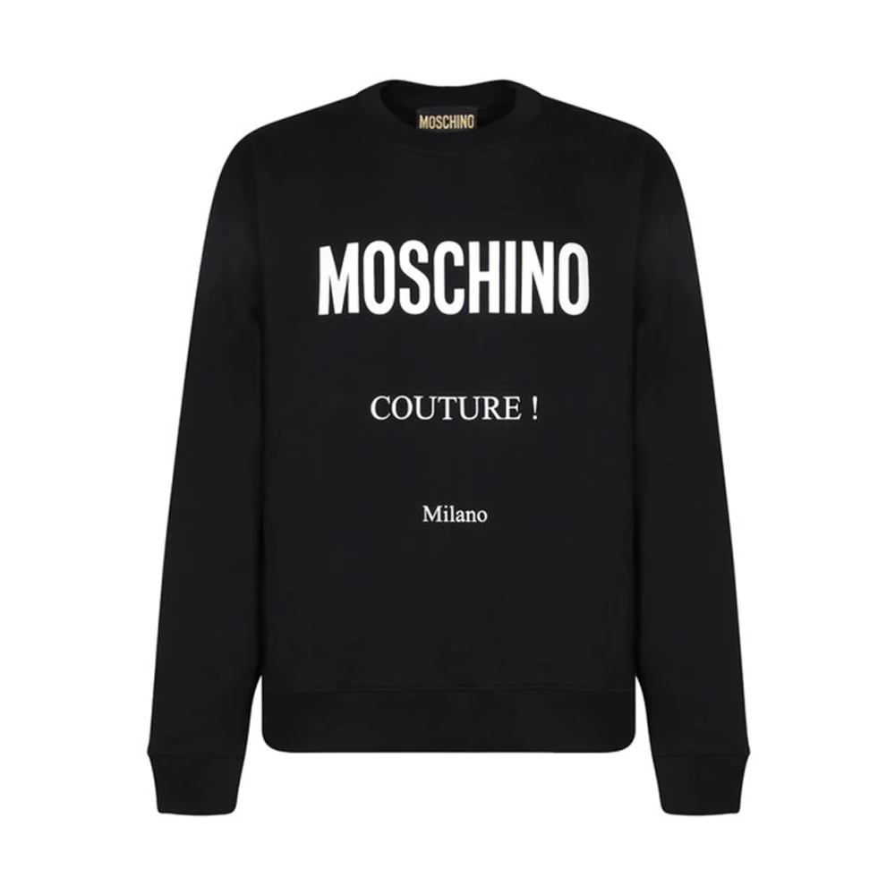 Moschino Zwarte Truien voor Mannen Black Heren