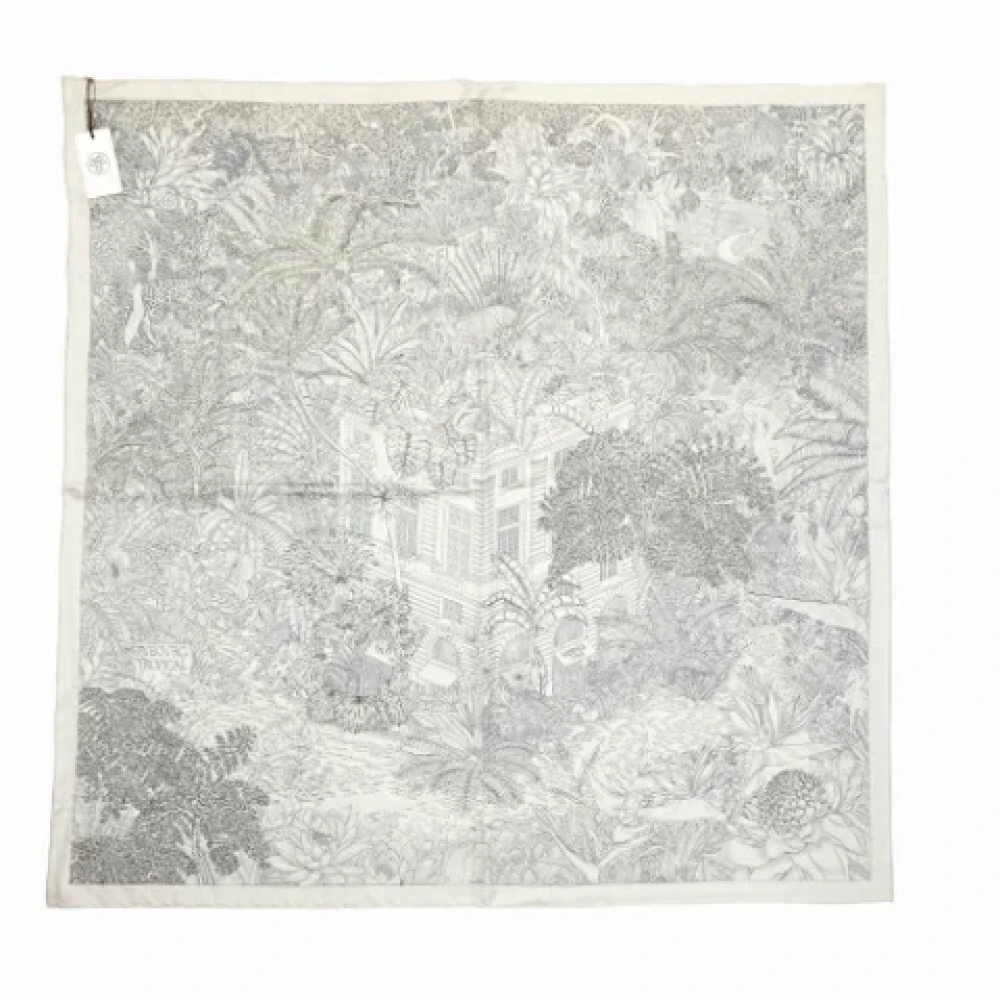Hermès Vintage Pre-owned Silk scarves Gray Dames