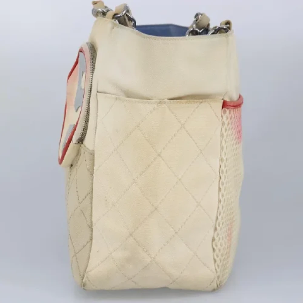 Chanel Vintage Pre-owned Canvas handbags White Dames