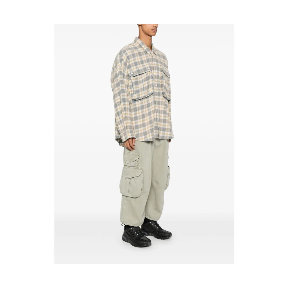 R13 Ecru Button-Up Drop Shoulder Shirt Beige Heren