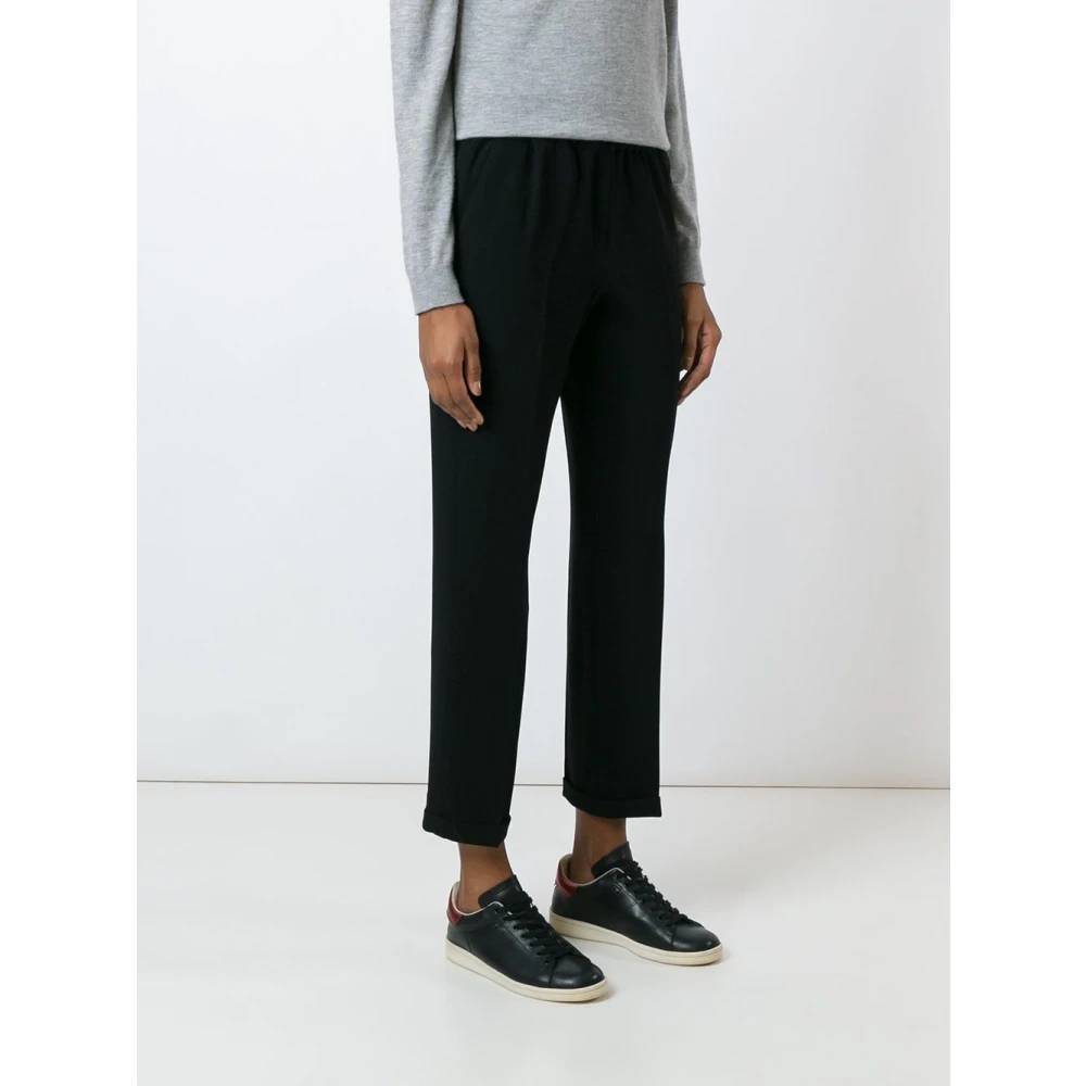 Alberto Biani Zwarte Color Block Rechte Broek Black Dames