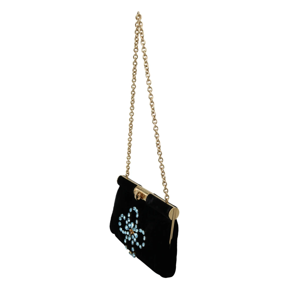 Dolce & Gabbana Kristal bezaaide avond Crossbody tas Black Dames