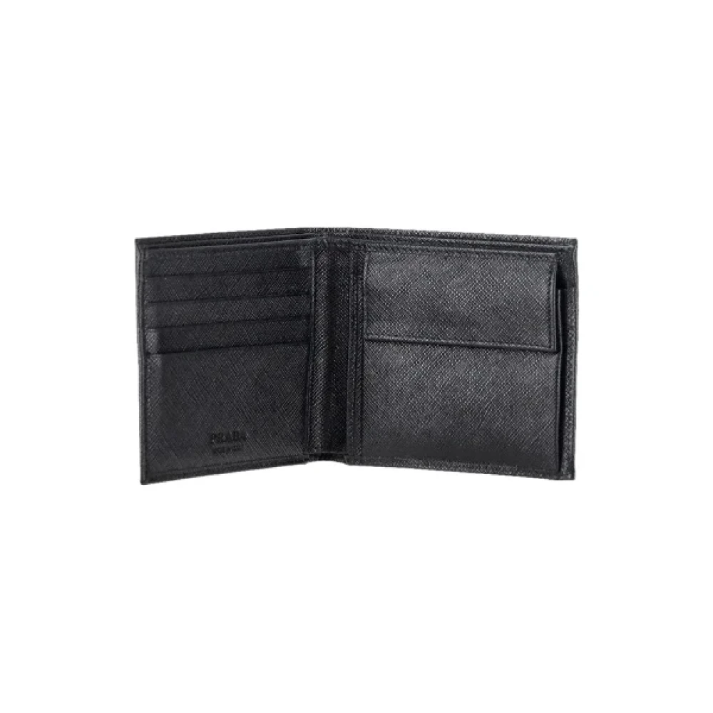 Prada Vintage Pre-owned Leather wallets Black Heren