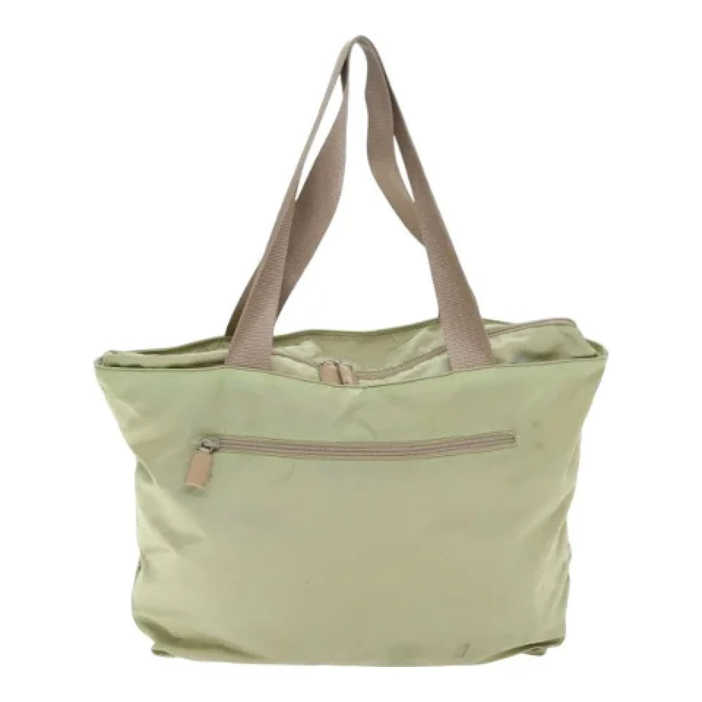 Prada Vintage Pre-owned Canvas prada-bags Beige Dames