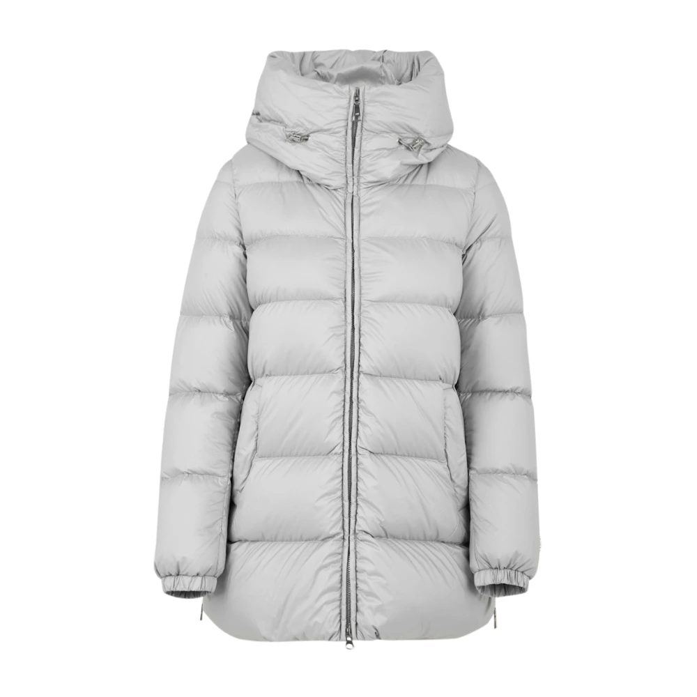 Add Women's White Front Zip Closure Hooded Jacket - Down Jackets - Xs - Jackets