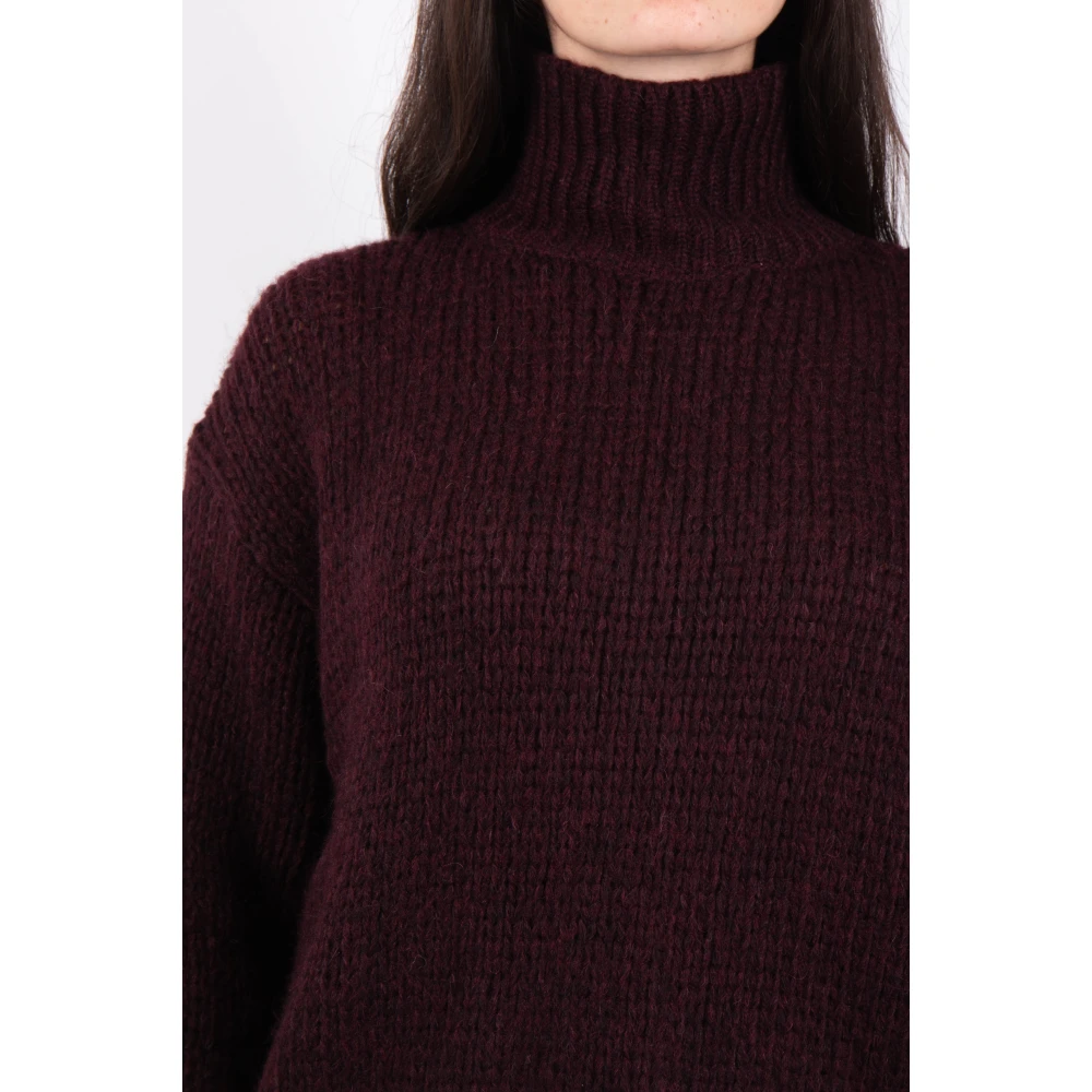 Roberto Collina Bordeaux Coltrui Trui Red Dames