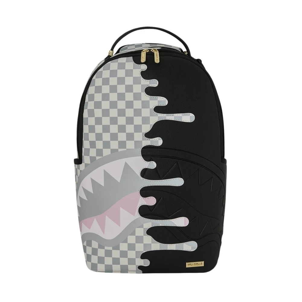 Sprayground Men's Multicolor Backpacks, One Size, Cream Check Side Drip Backpack