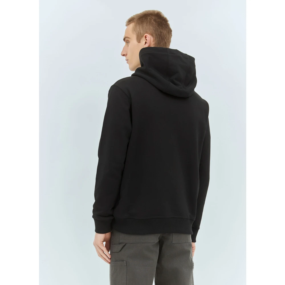 Burberry Logo Applique Hoodie Black Heren