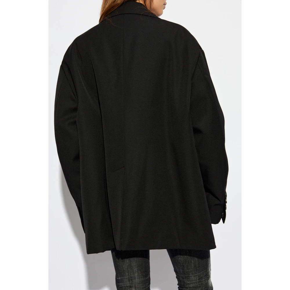 Dsquared2 Wollen jas Black Dames