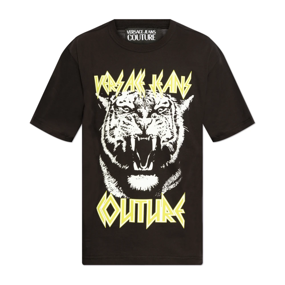 Versace Jeans Couture T-shirt met print Black Heren