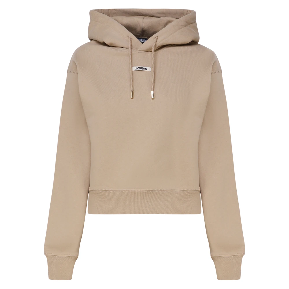 Jacquemus Katoenen Hoodie Cappuccino Brown Dames