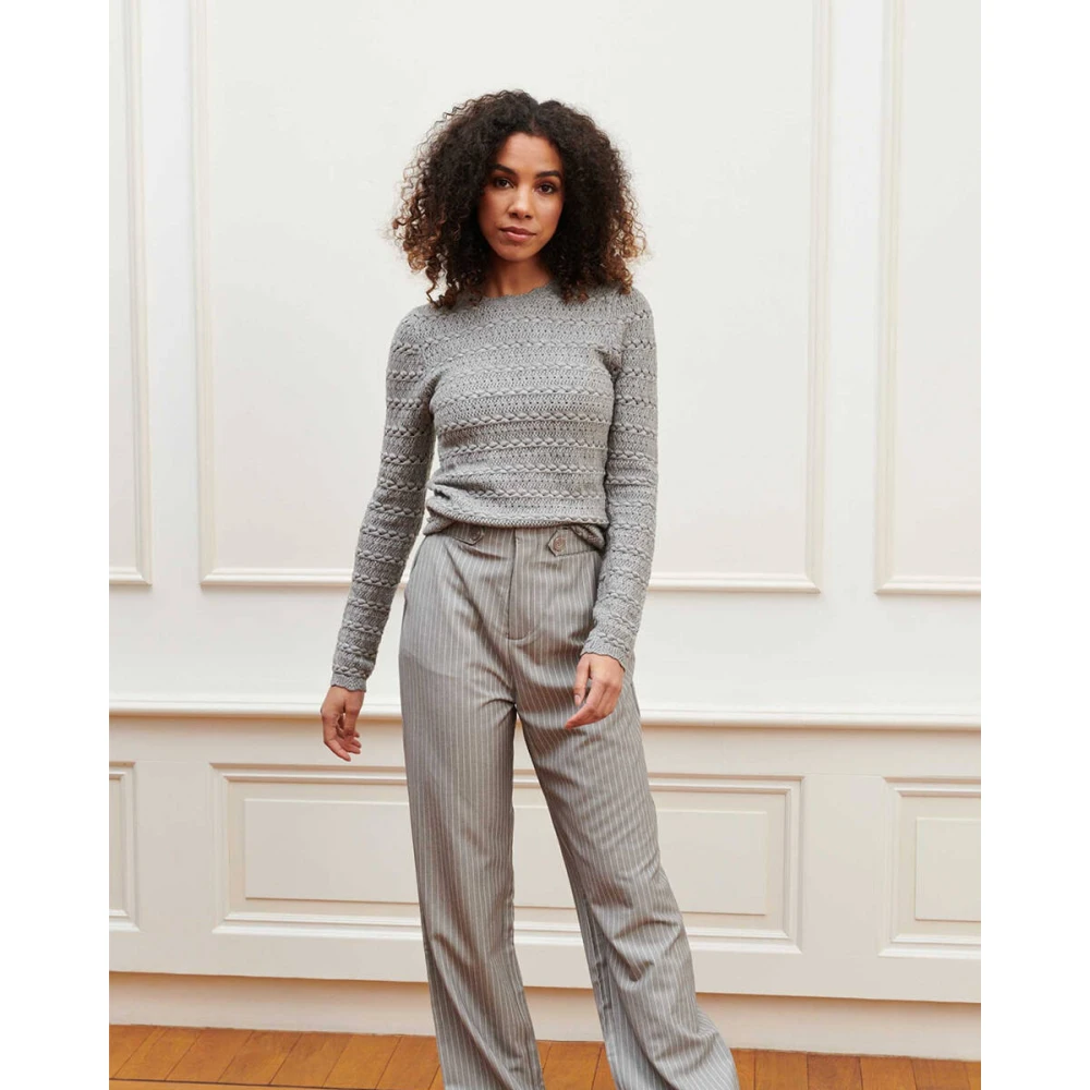 Lofty Manner Marla Pullover Sweater Gray Dames